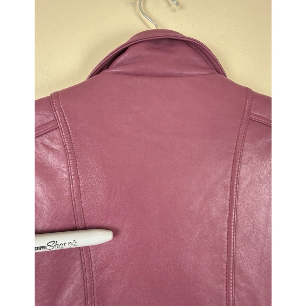 Jacqueline Ferrar Mauve Leather Jacket - Picture 10 of 17